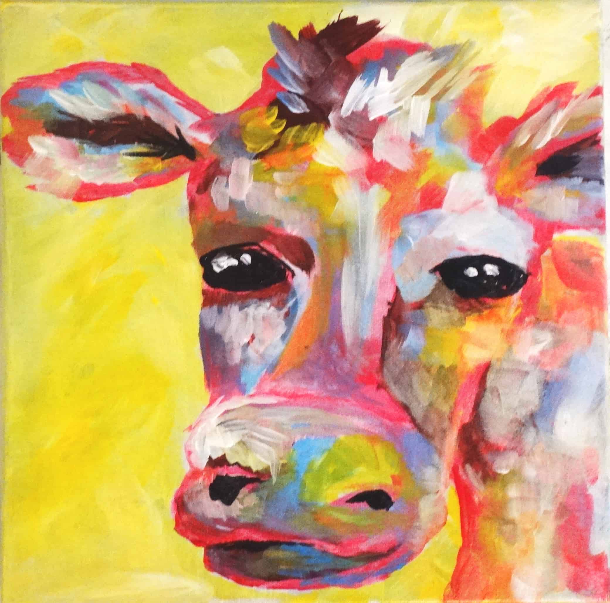 paint a cow wine and painting parties in puget sound