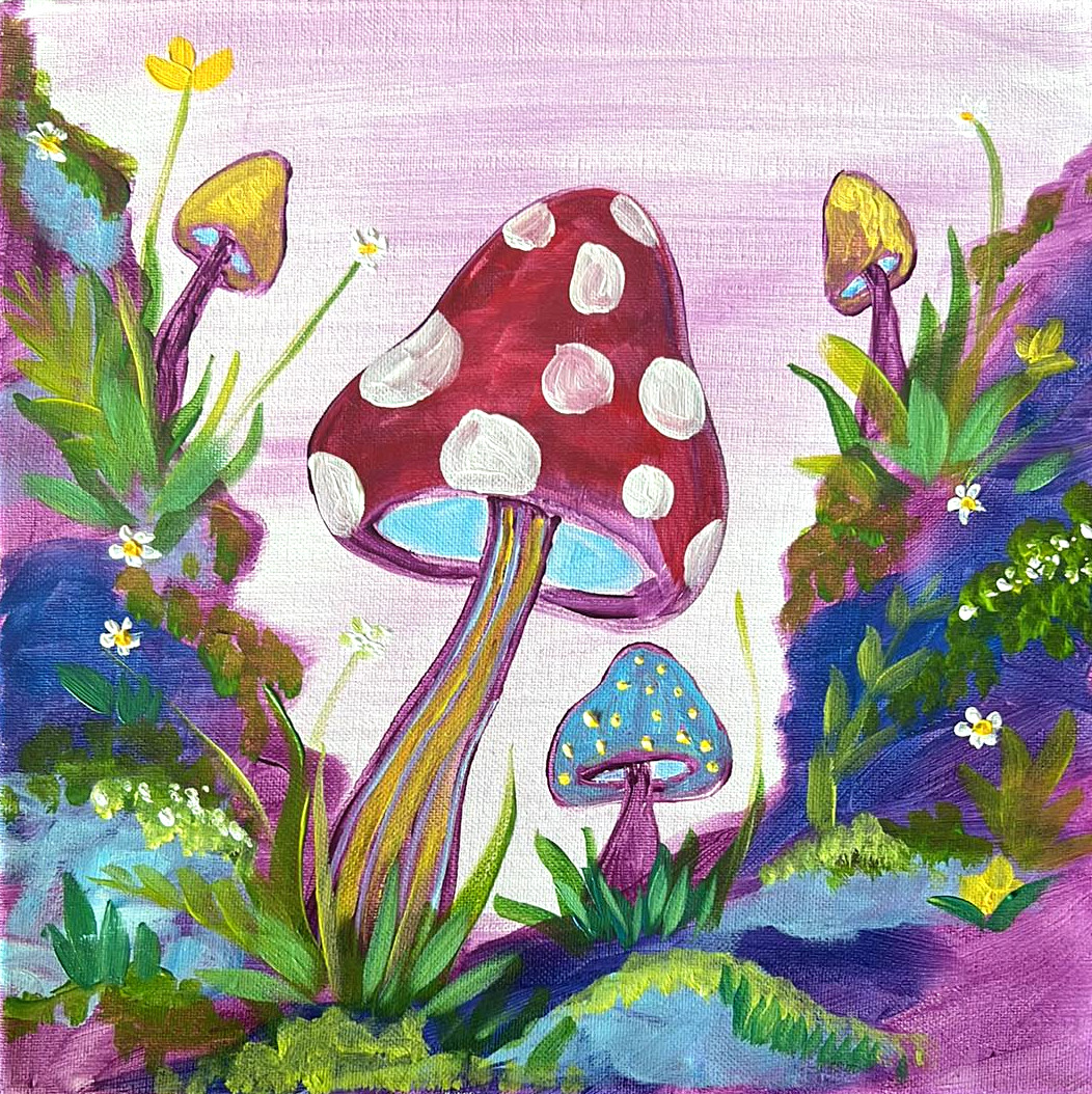 paint mushrooms with artvana
