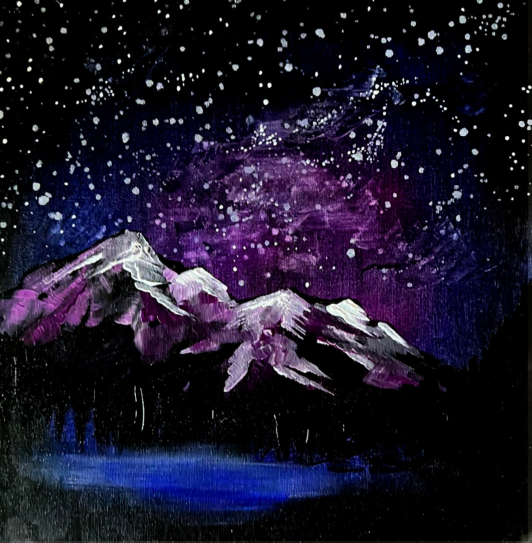 Galaxy Mountain paint and sip