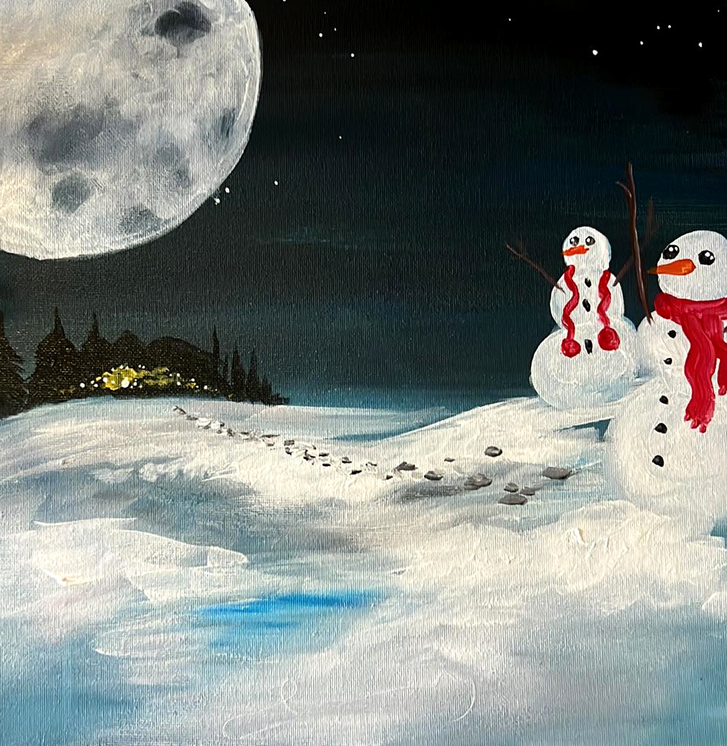 Snowman paint and sip