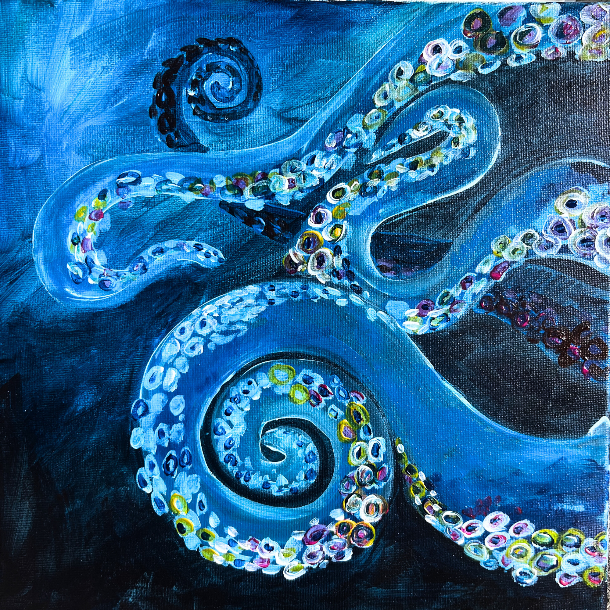 Octopus paint and sip artvana classes washington