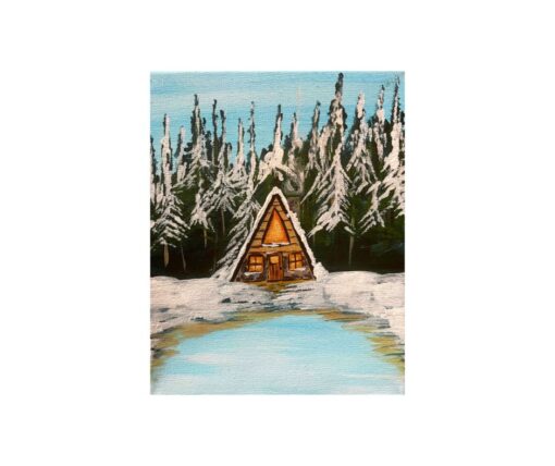 Cabin in the Woods - Acrylic Painting Tutorial