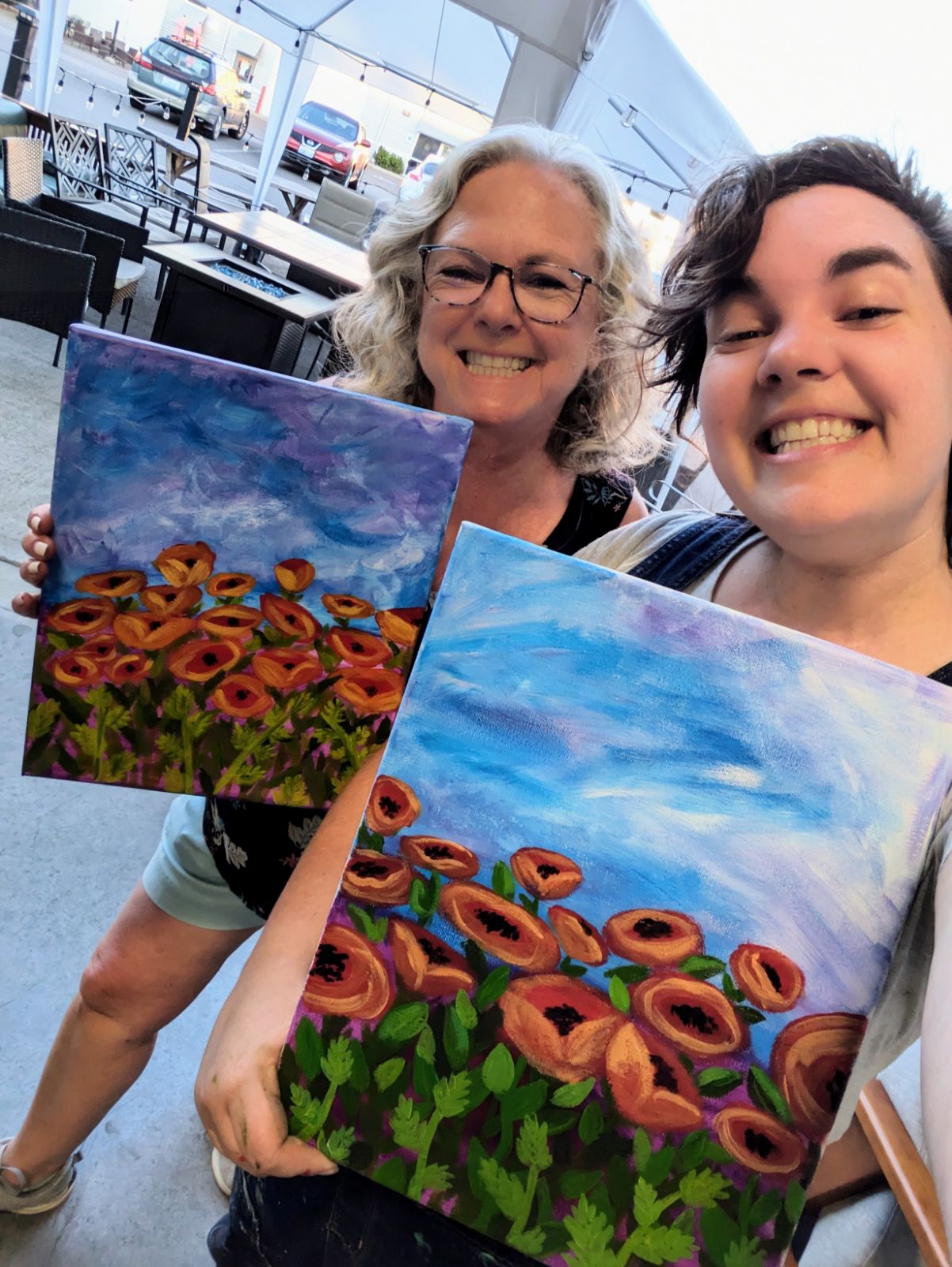 Beginner acrylic painting