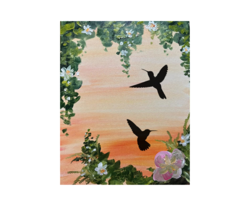 hummingbird online art tutorial painting class by artvana
