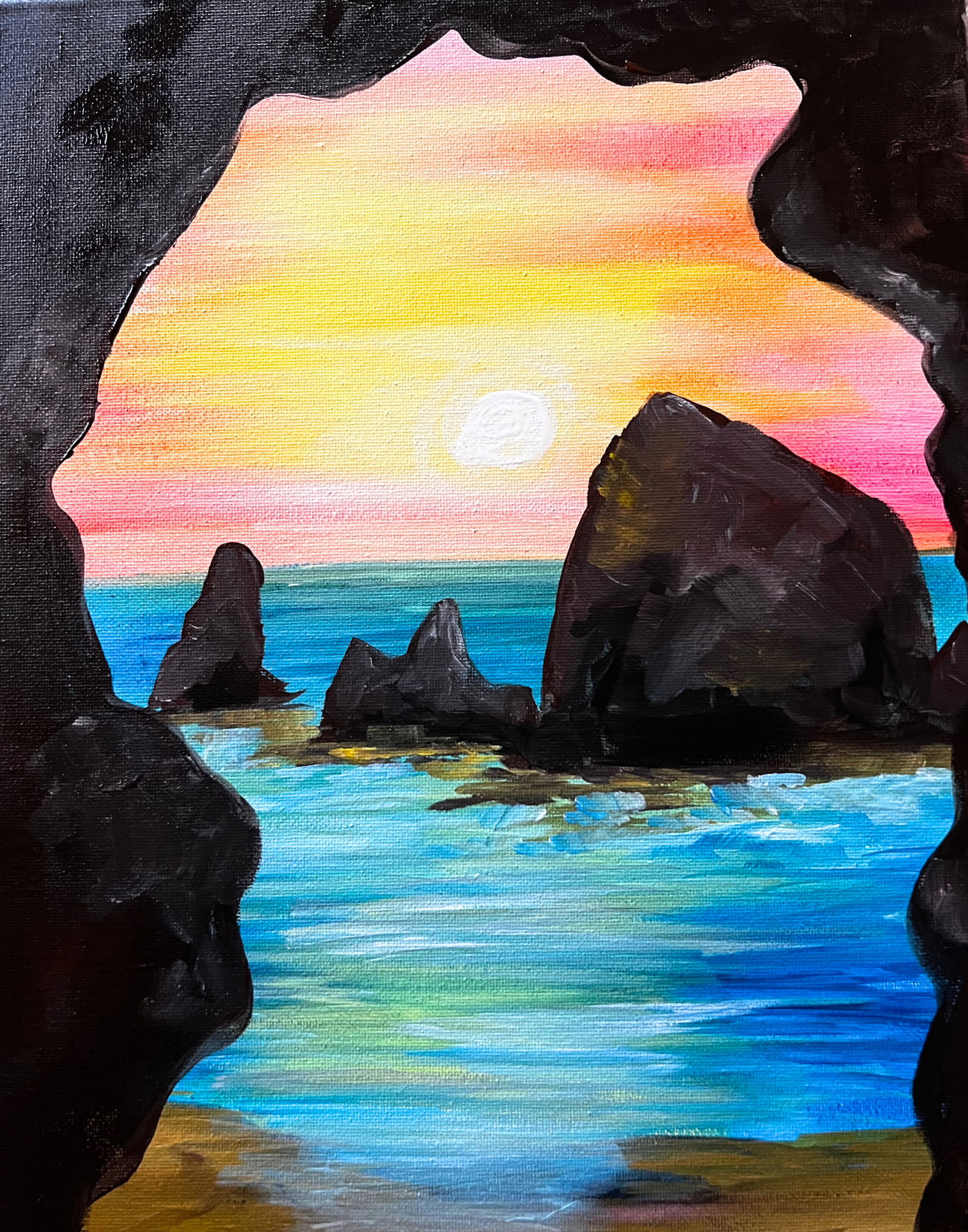 cannon beach paint and sip paint night artvana