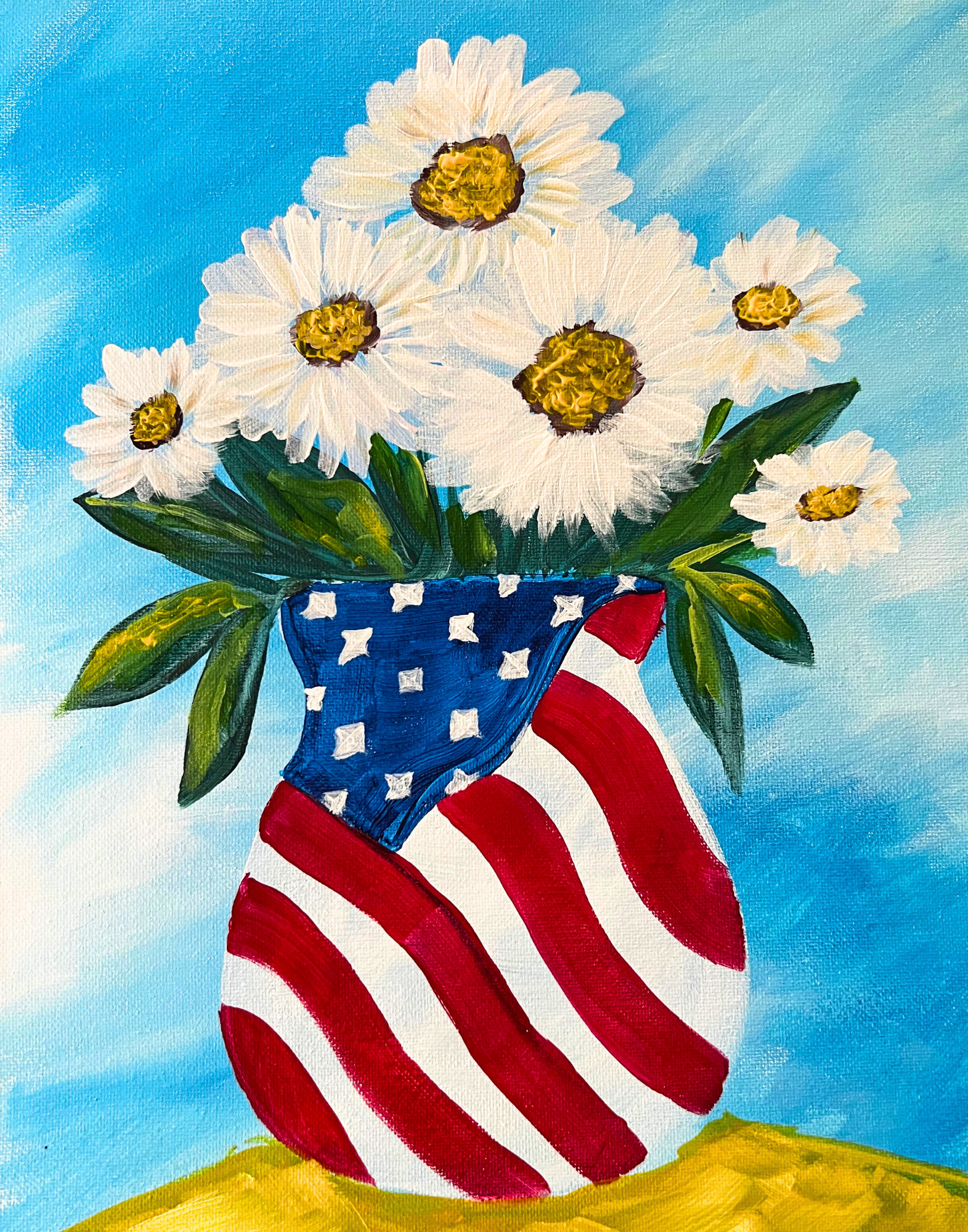 Fourth of july paint and sip washington