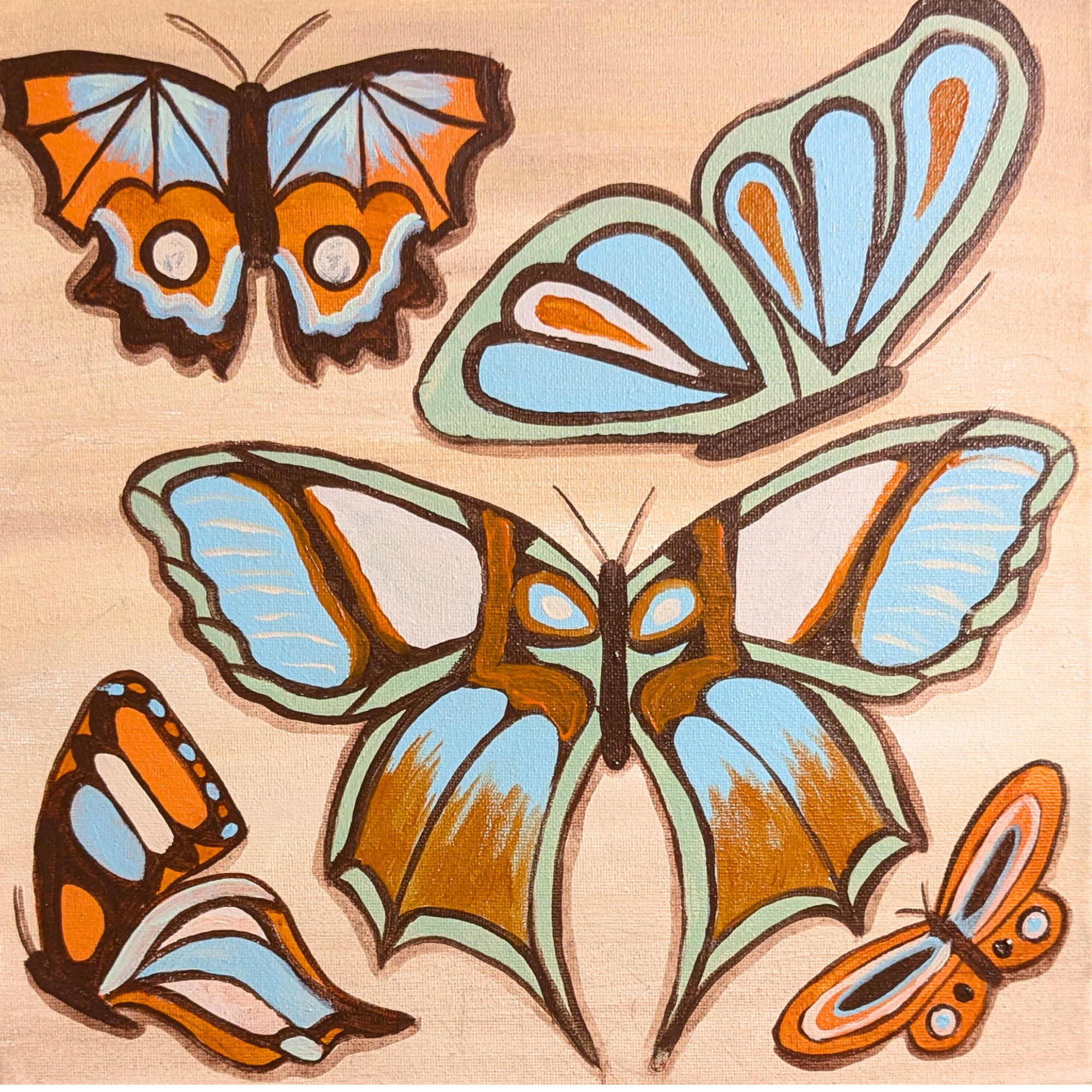 Butterfly paint and sip