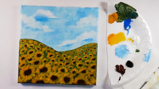Sunflower Fields - Beginner Painting Tutorial - Image 2