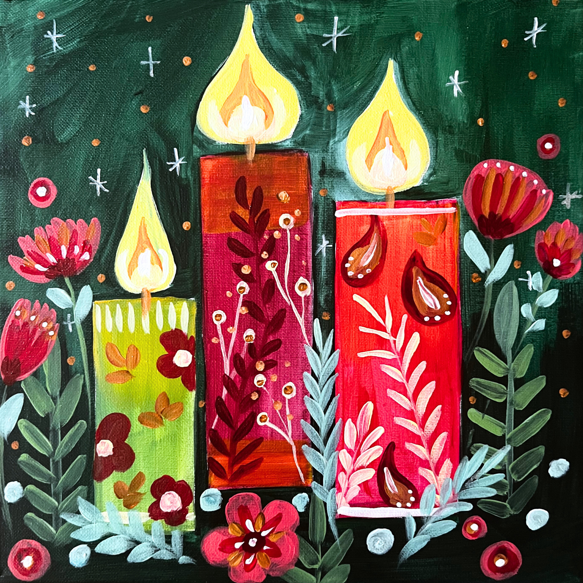 christmas paint and sip classes and activities