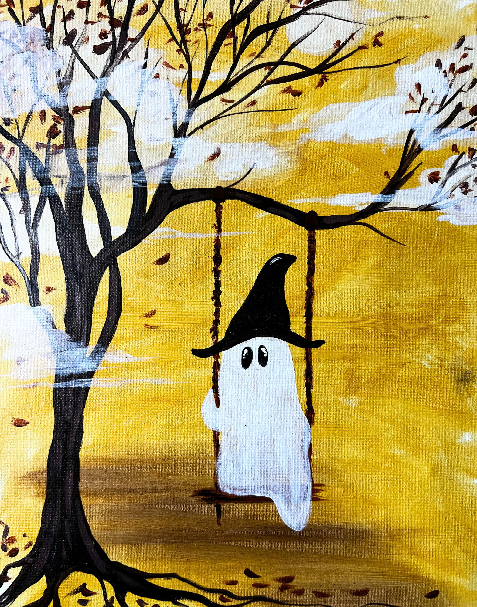 Halloween paint and sip