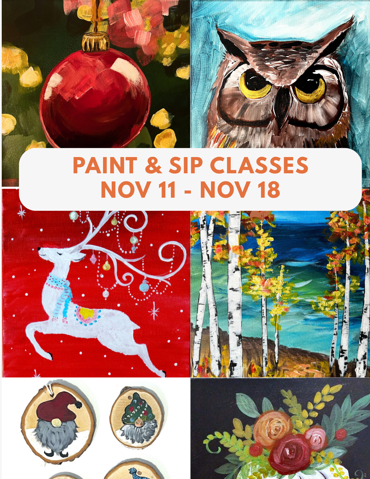 Paint and sip acrylic art classes in washington