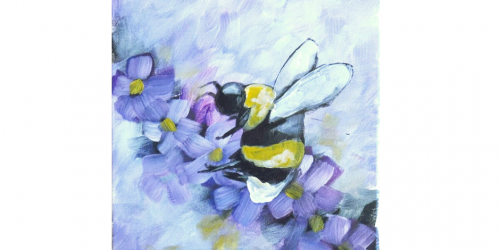 Easy bee paintings for beginners acyrlic painting