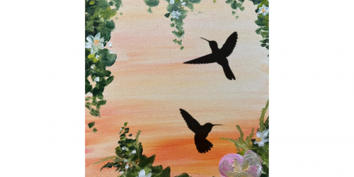 hummingbird online art tutorial painting class by artvana